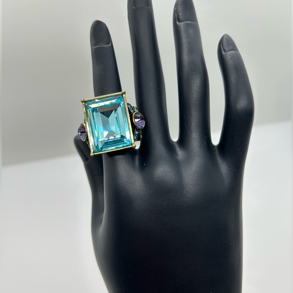 Vintage Heidi Daus Conscious Coupling Aqua Ring - Picture 2 of 9